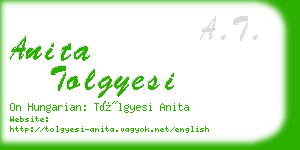 anita tolgyesi business card